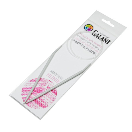 Pletací jehlice kruhové (kruhová) - aluminiové - 80cm - 4,50mm - 1ks/sáček