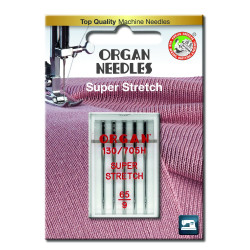 Machine Needles ORGAN SUPER STRETCH 130/705H - 65 - 5pcs/plastic box/card