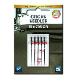 Strojové jehly ORGAN EL x 705 Chromium - 80 - 5ks/plastová krabička/karta