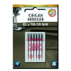 Machine Needles ORGAN EL x 705 Chromium SUK - Assort - 6pcs/plastic box/card (80:3, 90:3pcs)