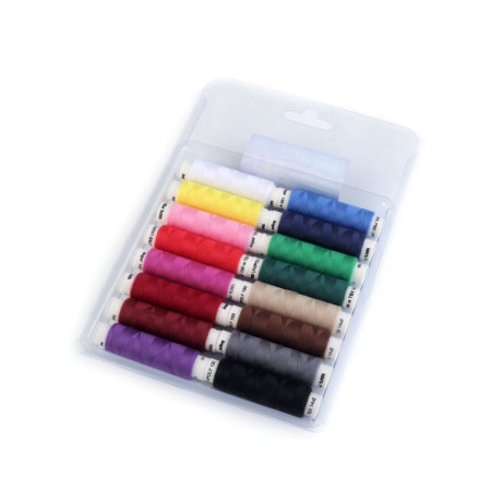 Polyester threads UNIPOLY 120 MIX (TEX14x2) - 100m/spool - 16spools/cassette