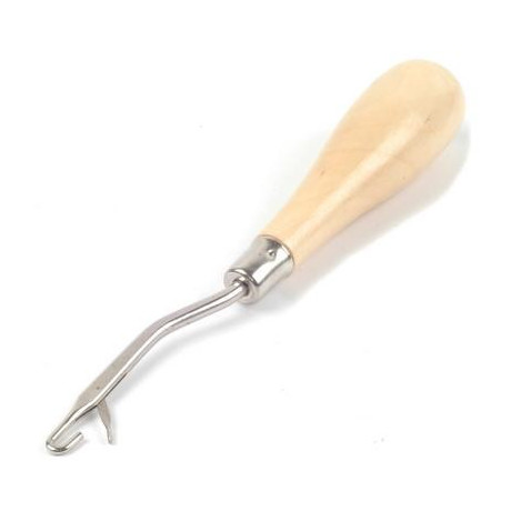 Vázací háček Smyrna (na tapisérie) s dřevěnou rukojetí - 1ks