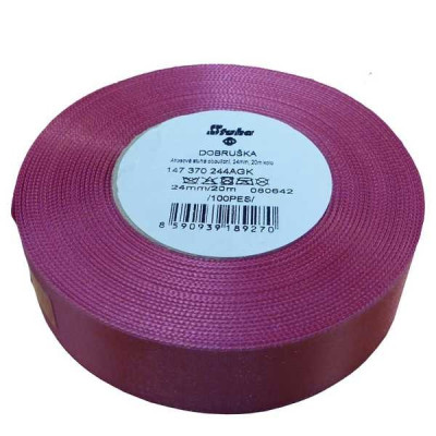 Atlasová stuha oboulícní (147 370 244), 24mm, 20m/cívka