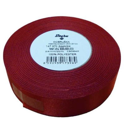 Atlasová stuha oboulícní (147 370 244), 24mm, 20m/cívka