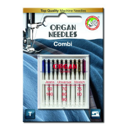Machine Needles ORGAN COMBIBOX 130/705 H - 10pcs/plastic box/card