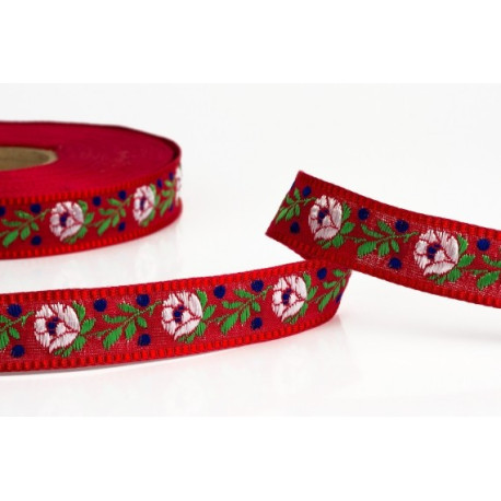 Embroidered ribbon (161 408 187), 18mm, 25m/bunch