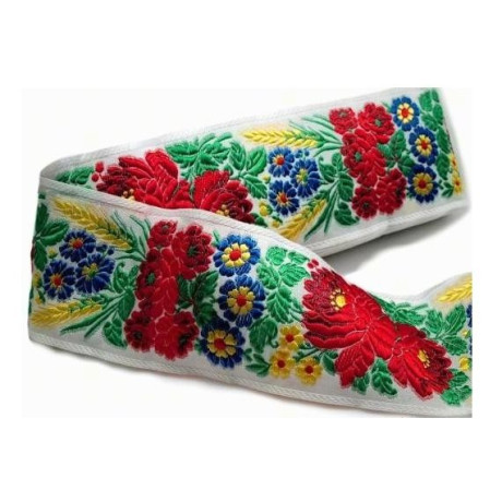 Embroidered ribbon (161 602 707), 70mm, 10m/bunch