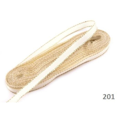 Plátnová stuha taftová s Lurexem (117 240 091-2), 9mm, 10m/svazek