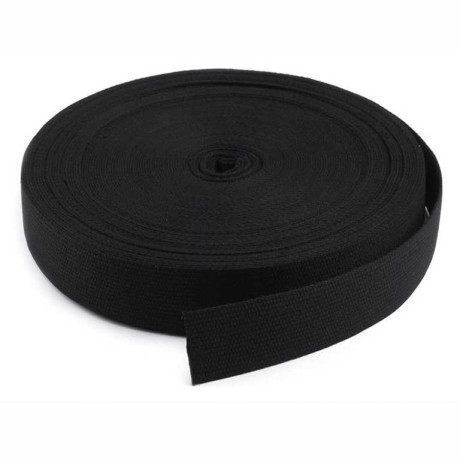 Woven webbing (8 341 115 20) - black - 20,0mm - 25m/spool