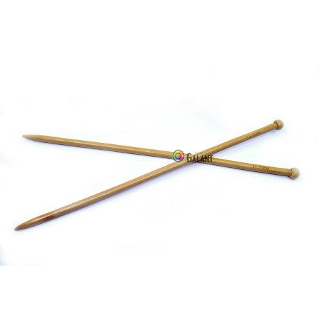 Woodden Knitting needles - straight 40cm - 10,00mm - 1pair/polybag