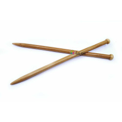 Woodden Knitting needles - straight 40cm - 16,00mm - 1pair/polybag