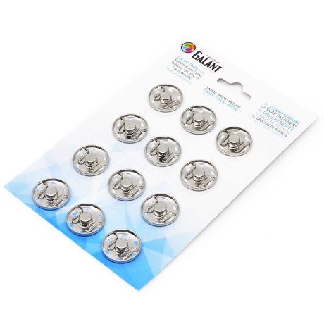 Stiskací knoflíky mosazné 25mm - 12ks/karta - 6karet/krabice (1/2grs.)