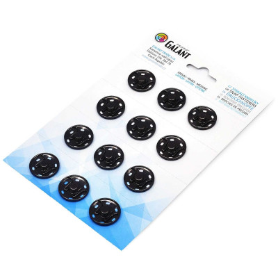 Stiskací knoflíky mosazné 25mm - 12ks/karta - 6karet/krabice (1/2grs.)