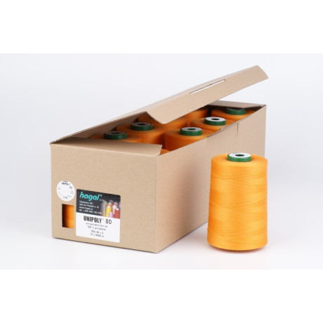 Nitě polyesterové HAGAL UNIPOLY 80 (TEX20x2) - 5000m/rulička