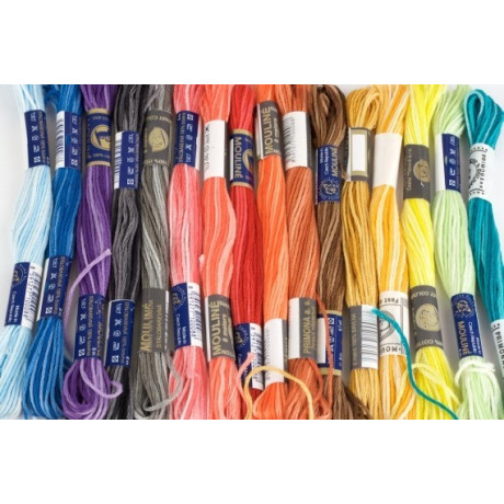 Vyšívací příze Mouline ombre - 1ks (1přadénko)