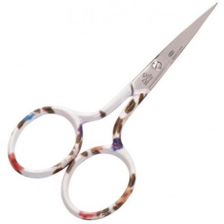 Sewing shears RAINBOW - white with aster - 9cm