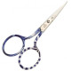 Sewing shears PREMAX RAINBOW - blue blooms - 9cm