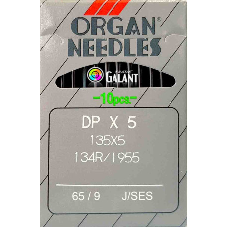 Industrial Machine Needles ORGAN DPx5 SES - 65/9 - 10pcs/card