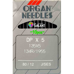 Industrial Machine Needles ORGAN DPx5 SES - 80/12 - 10pcs/card