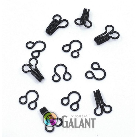 Hooks and Eyes 2 (10/8mm) - black - 1000pairs/box