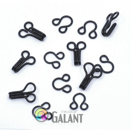 Hooks and Eyes 3 (11/8,2mm) - black - 1000pairs/box