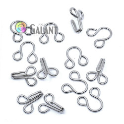 Hooks and Eyes 4 (13/12mm) - nickel plated - 500pairs/box