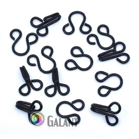 Hooks and Eyes 4 (13/12mm) - black - 500pairs/box