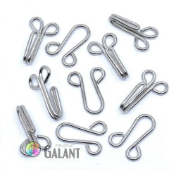 Hooks and Eyes 10 (20/18mm) - nickel plated - 500pairs/box