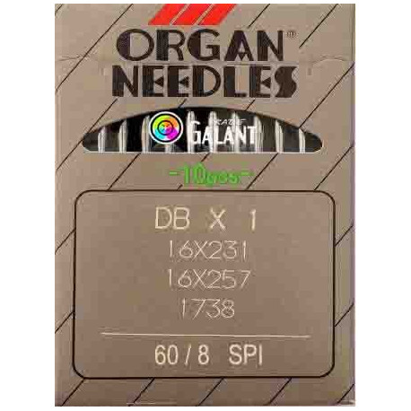 Jehly strojové průmyslové ORGAN DBx1 SPI - 60/8 - 10ks/karta