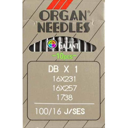 Jehly strojové průmyslové ORGAN DBx1 SES - 100/16 - 10ks/karta