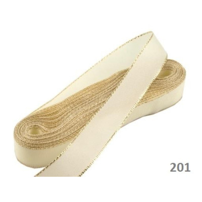 Plátnová stuha taftová s Lurexem (117 240 151-2), 15mm, 10m/svazek