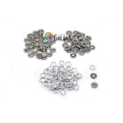 Press Buttons Baby - size 3 (10,5mm) 1 x white ring - nickel free - 100pcs/polybag