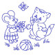 Embroidery for Children - Kanava 25x25cm - K33 - 1pcs