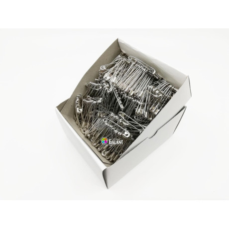 Safety Pins PREMIUM - 38x0,90mm - nickel plated - 864pcs/box (11/12 - in bunches - 72buches/box)