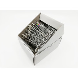 Špendlíky zavírací ocelové PREMIUM - 85x1,35mm - niklované -  144ks/krabička (11/12 - svazkované - 12svazků/krabička)