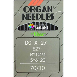 Jehly strojové průmyslové ORGAN DCx27 (B27) - 070/10 - 10ks/karta