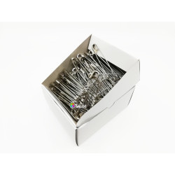 Špendlíky zavírací ocelové PREMIUM - 75x1,25mm - niklované -  144ks/krabička (11/12 - svazkované - 12svazků/krabička)