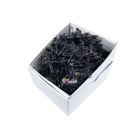 Safety Pins PREMIUM - 23x0,65mm - black - 1728pcs/box (11/12 - in bunches - 144buches/box)