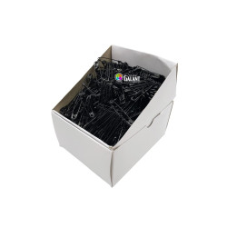 Špendlíky zavírací ocelové PREMIUM - 38x0,90mm - černé -  864ks/krabička (11/12 - svazkované - 72svazků/krabička)