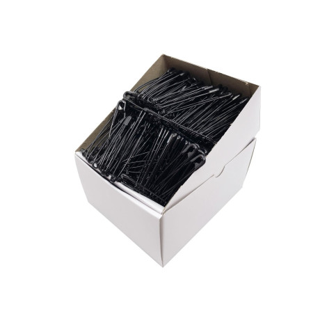 Špendlíky zavírací ocelové PREMIUM -  56x1,10mm - černé - 432ks/krabička (11/12 - 36svazků/kr)