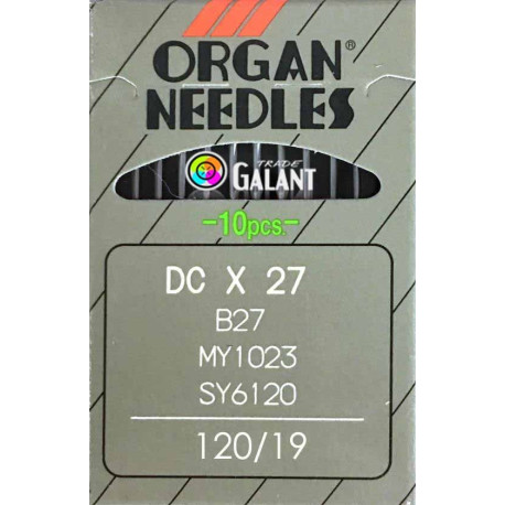 Industrial Machine Needles ORGAN DCx27 (B27) - 120/19 - 10pcs/card
