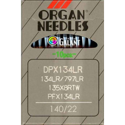 Industrial Machine Needles ORGAN DPx134LR - 140/22 - 10pcs/card