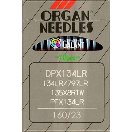 Industrial Machine Needles ORGAN DPx134LR - 160/23 - 10pcs/card