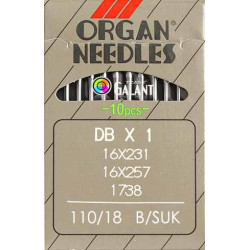 Jehly strojové průmyslové ORGAN DBx1 SUK - 110/18 - 10ks/karta