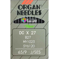 Industrial Machine Needles ORGAN DCx27 SES (B27 SES) - 065/9 - 10pcs/card