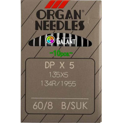 Industrial Machine Needles ORGAN DPx5 SUK - 60/8 - 10pcs/card