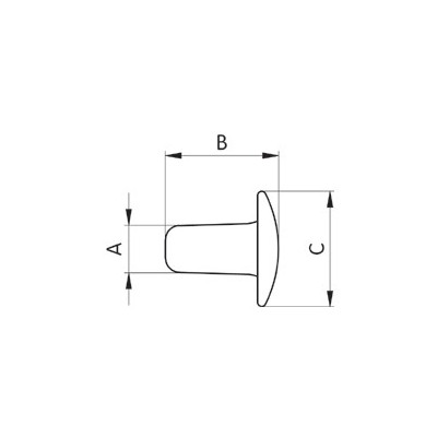 Jednodílné sedlářské nýty 2001800 (20Z) - niklované - 2000ks/krabice