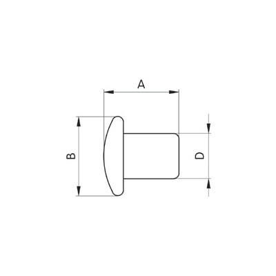 Saddlery Rivets - one-part 2002600 - nickel plated - 5000pcs/box