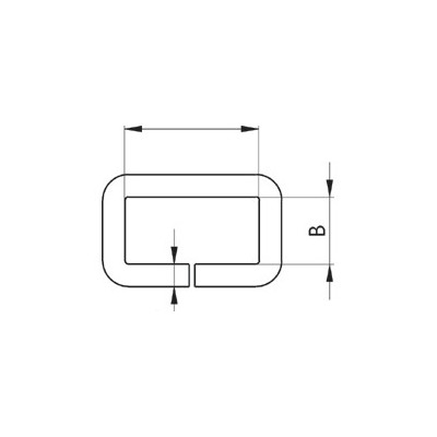 Saddlery loops 45 - 4502201 - (welded) - nickel plated - 500pcs/box