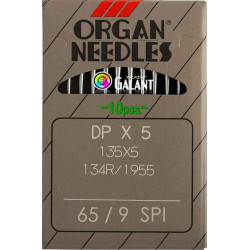 Industrial Machine Needles ORGAN DPx5 SPI - 65/9 - 10pcs/card